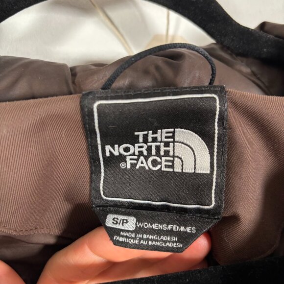 The North Face Arctic Parka Jacket Coat Brown Mid Length Goose Down Size Small - Picture 9 of 11